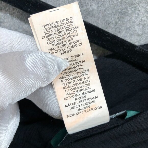 Lauren Ralph Lauren Crinkle Tunic Coverup Top Dress Womens XS Black (4) V-Neck - Picture 10 of 10